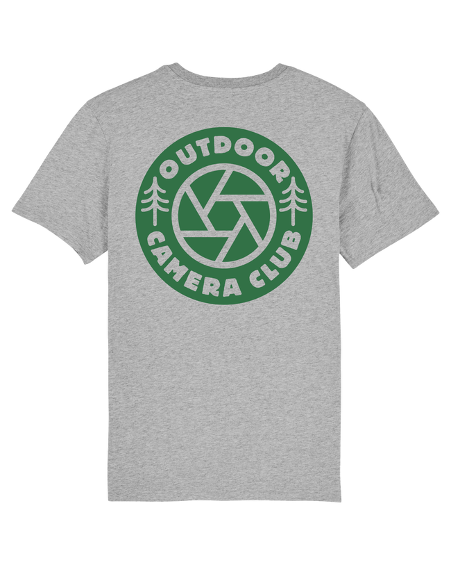 Grey Short Sleeve Logo Tee - Forest Green