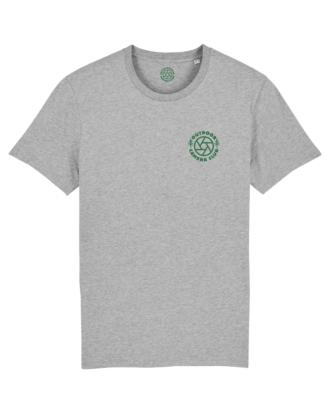 Grey Short Sleeve Logo Tee - Forest Green