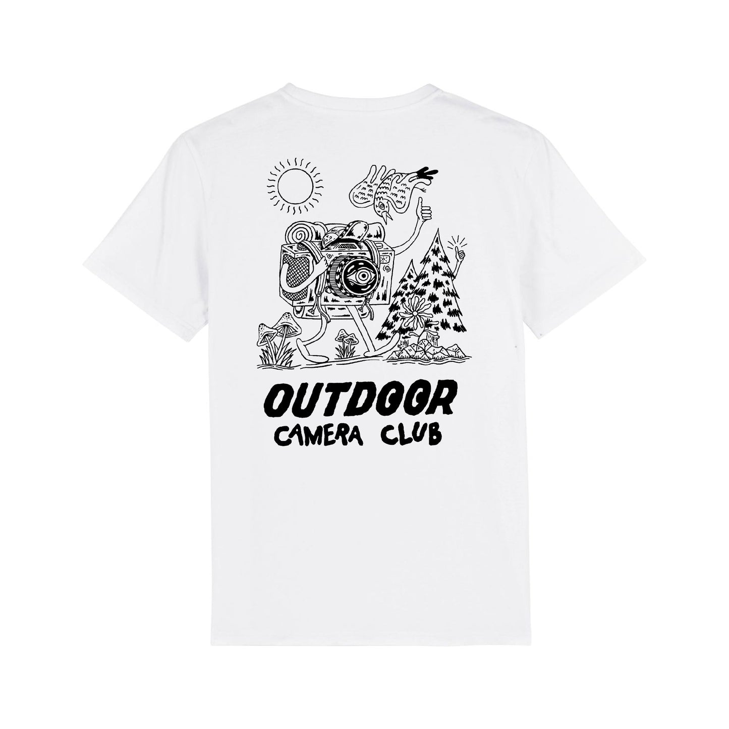 Camera Rambler Tee - White/Black