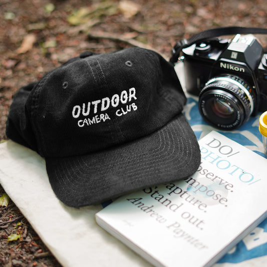 Corduroy Font Cap - Black