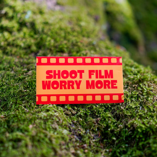 Shoot Film Worry More Sticker