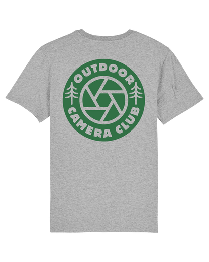 Grey Short Sleeve Logo Tee - Forest Green