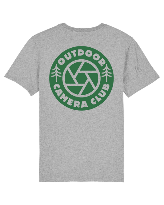 Grey Short Sleeve Logo Tee - Forest Green