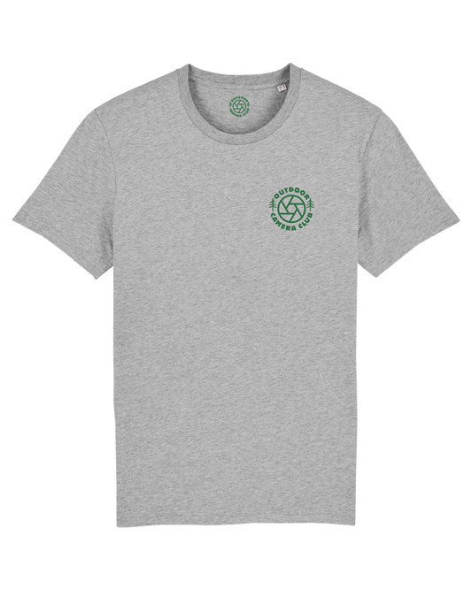 Grey Short Sleeve Logo Tee - Forest Green