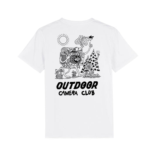 Camera Rambler Tee - White/Black