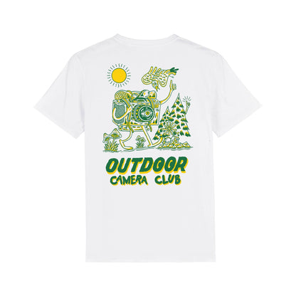 Camera Rambler Tee - White/Green/Yellow